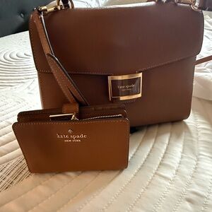 Kate Spade Brown Shoulder Bag with Wallet